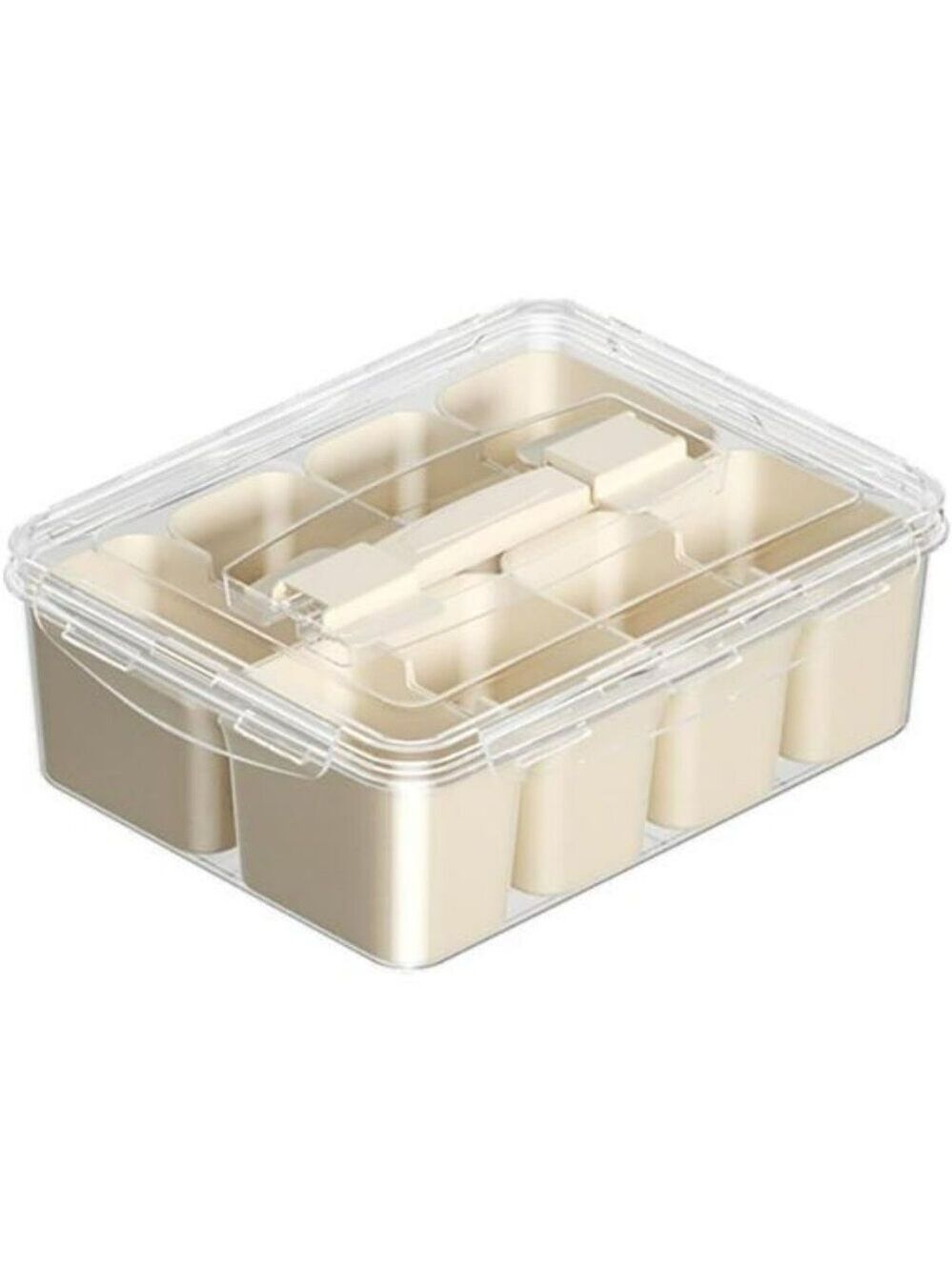 Kitchen storage container with 8 partition boxes airtight seasoning snack fruit
